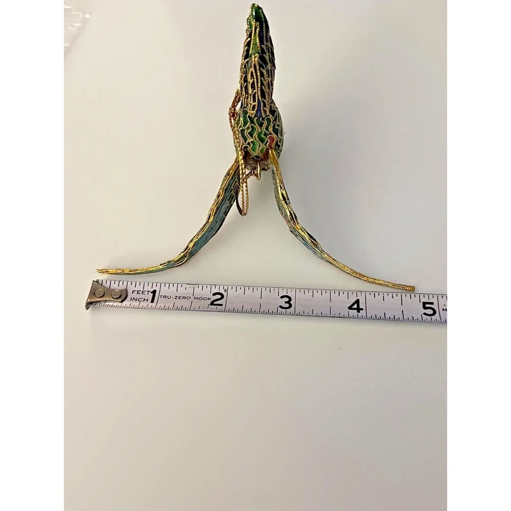 Cloisonné Enamel HUMMINGBIRD Ornament Figurine with Hanger and Storage Box